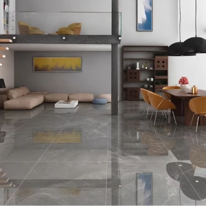กระเบื้องปูพื้นและผนังภายในบ้านสีเทาหรูหราแบบด้าน ผลิตจากพอร์ซเลน ทันสมัย ทนความร้อน ทนทานต่อการสึกหรอ กันลื่น ขนาดใหญ่ - Product Image 1