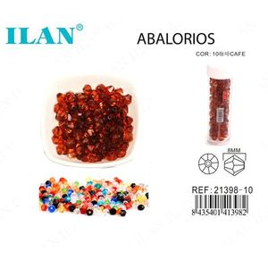 ILAN Abalorios Perline a forma di rombo da 8 mm color caffè per la creazione di gioielli - Product Image 1