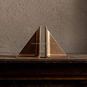 Porte-livres modernes élégants en aluminium noir, supports de livres durables pour la maison, le bureau, l'étagère, la décoration - Product Image 2