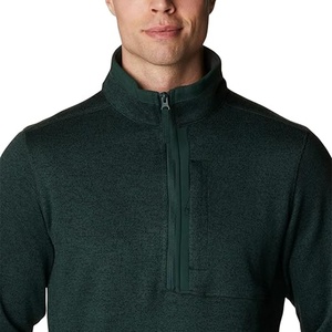 Sweat-shirt de golf à manches longues pour homme, col zippé 1/4, respirant, pour l'hiver, fitness, sportswear, couleur unie, technique délavée - Product Image 3