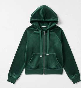 Survêtement d'hiver sportif pour femme en velours uni, coupe-vent, respirant, écologique, léger, séchage rapide, longueur intégrale - Product Image 5