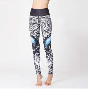 Leggings Deportivos de Cintura Alta con Franjas Sublimadas para Mujer, Venta al Por Mayor, Logotipo Personalizado Disponible, OEM - Product Image 6