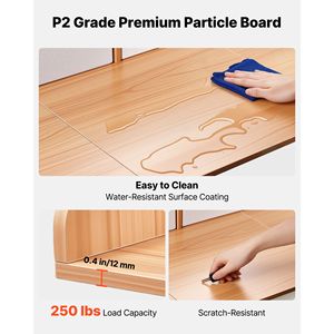 Supporto da appoggio per lavatrice/asciugatrice con struttura in legno 54 x 27,5 pollici, 2 cassetti e 2 ganci - Product Image 4