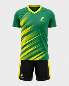 Ensemble de maillot de football pour homme F2WIN, manches courtes, col en V, maille solide, respirant, séchage rapide, évacuation de l'humidité, vêtements de sport pour toutes les saisons - Product Image 4