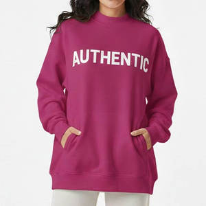 Sweat-shirt doux et personnalisé pour femme, coupe oversize, col montant essentiel, confortable, style club, Urban Journey, pull oversize 2026 - Product Image 2