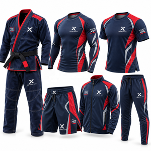 Uniformes personnalisés pour clubs et équipes d'arts martiaux |   Bleu Rouge Vert Violet Blanc |   Fabricant OEM ODM |   Vêtements de sport et d'arts martiaux | - Product Image 3