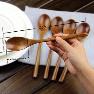 Cucharas de Madera, Diseño Contemporáneo, Ecológicas, Ligeras, Pulidas a Mano, para Mezclar Alimentos Ácidos, Protegen la Superficie Antiadherente - Product Image 3