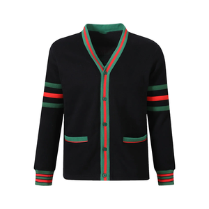 Custom Mississippi Valley State Black Fleece V-Neck <b>Cardigan</b> Sorority Group Collegiate Wear Women's <b>Chenille</b> Patch Wholesale OEM - Product Image 1