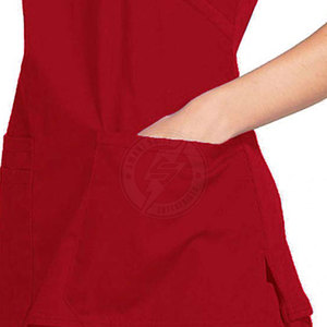 Hot Sale Latest Design <b>Scrub</b> Women Mock Wrap <b>Tops</b> Made In High Quality Material Women Mock Wrap <b>Tops</b> - Product Image 5