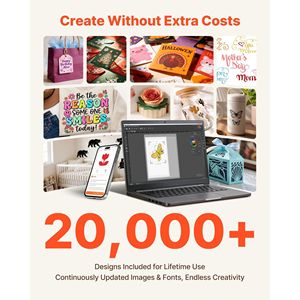 Cortadora de Vinilo de 12 Pulgadas con Pantalla Táctil, Más de 5000 Recursos de Diseño Integrados, Compatible con Mac, para Manualidades y Otras Aplicaciones - Product Image 3