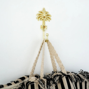 Handmade Golden Iron Palm Tree <b>Wall</b> <b>Hook</b> Metal Coat Hanger Single <b>Hook</b> for Bags Clothes Heavy Duty <b>Wall</b> <b>Hooks</b> - Product Image 4