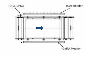 Filtre à bande sous pression industriel avec système de lavage à filet de verrouillage haut-bas, tambour d'entraînement, tambour arrière, rouleau de tension et rouleau de pression - Product Image 2