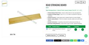 Bead <b>Stringing</b> Board Natural Polish Jewelry Making Tool 22 x 4 x 0.5 Inch Precision Groove Design | Item No GS-78 - Product Image 3