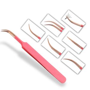 Juego de Pinzas Profesionales de Precisión para Pestañas, Punta Fina, Antiestáticas, de Acero Inoxidable, para Extensión de Pestañas, Uso en Salones de Belleza - Product Image 4