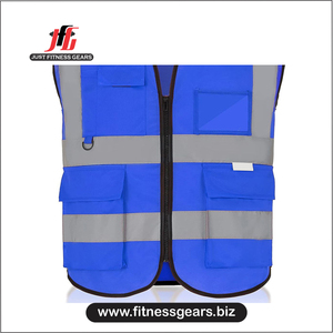 Gilet de sécurité de travail décontracté à capuche longue pour homme, réfléchissant haute visibilité, écologique, hiver, 100% polyester, multi-poches, construction robuste - Product Image 5
