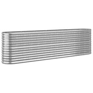 Macetas y jardineras elevadas de acero plateado con recubrimiento en polvo, grandes y duraderas - Product Image 2