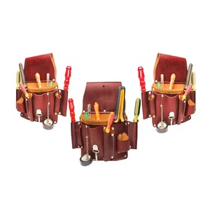 Sacs à outils en cuir véritable couleur unie personnalisés, best-sellers, nouvelle arrivée, support OEM, personnalisation de votre logo et étiquette - Product Image 5