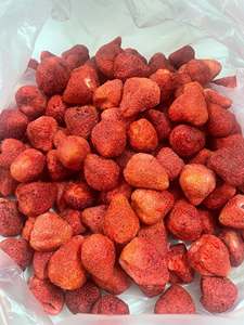 สตรอว์เบอร์รีอบแห้งแบบแช่แข็ง FD รสหวานธรรมชาติ กรอบอร่อย ขนมขบเคี้ยวผลไม้ ขายส่งแบบยกแพ็ค ใช้ตกแต่งโยเกิร์ต ผสมอาหาร ขายปลีก อายุการเก็บรักษายาวนาน - Product Image 1