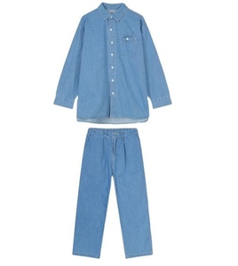 Ensemble de mode pour homme personnalisé, veste en denim brut décontractée pour l'hiver et pantalon à coupe décontractée, résistant - Product Image 1