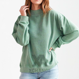 Sudadera de cuello alto personalizada para mujer con diseño de letras universitarias, personalización de logotipo frontal, jersey informal oversize para E - Product Image 5