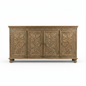 Top Quality Majestic Branches Designer Hand Carved Solid Wood 4 Door <b>Sideboard</b> for Dining Room Available for Worldwide Supply - Product Image 1