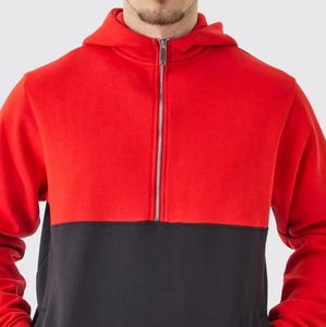 ชุดเสื้อฮู้ดบล็อกสีสำหรับผู้ชาย ชุดกีฬาลำลองแบบสองชิ้น ชุดจ็อกเกอร์ เสื้อสเวตเชิ้ตมีฮู้ดและกางเกง - Product Image 2