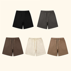 Custom Heavyweight French Terry Casual Baggy Cotton <b>Elastic</b> Waist Solid Quick Dry Breathable Sports Shorts for Men - Product Image 3