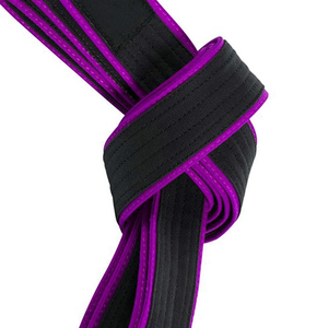 Cinturón de Karate Negro y Morado Unisex para Adultos, Elástico, de Poliéster y Algodón, de Secado Rápido, Sin Gi - Product Image 6