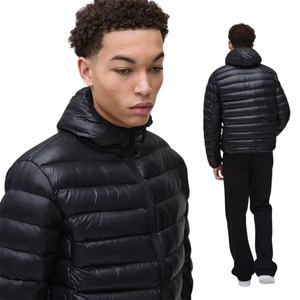 Customized Streetwear Lightweight Puffer Jacket Glossy Nylon Quilted <b>Bubble</b> <b>Coat</b> for Men USA Standard Size Winter Outerwear - Product Image 5