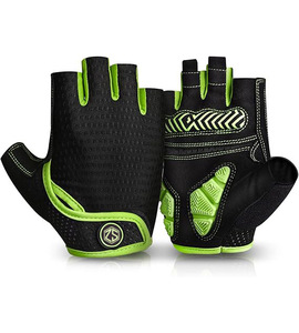 Custom Sports Training Fitness Gym Cycling Workout Weight Lifting Palm Pain Relief Anti <b>Slip</b> Shock Absorbing <b>Half</b> Finger Gloves - Product Image 3