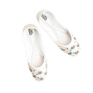 Collection de ballerines élégantes White Fancy Khusa EC8371 - Product Image 1