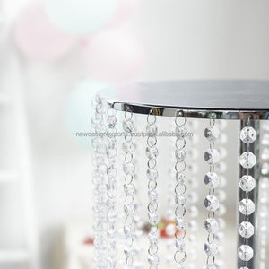 Handmade Silver Metal Wedding <b>Cake</b> <b>Stand</b> 16\" Tall Modern Style High Quality Cup Tray Set Wood Marble PC-Handmade <b>Cake</b> Tools - Product Image 2