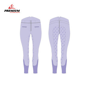 Pantalones de equitación de silicona de asiento completo para mujer con presillas para cinturón, elásticos en 4 direcciones, sexys, tipo legging. - Product Image 3