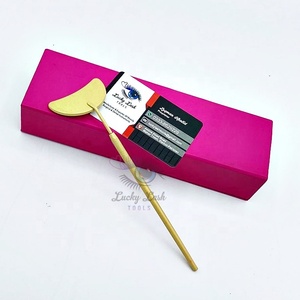 Miroir d'extension de cils à paillettes en demi-lune avec logo personnalisé Boîte de rangement de faux cils en acier inoxydable de marque privée Outil de maquillage - Product Image 4