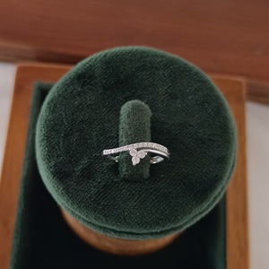 925 <b>Sterling</b> <b>Silver</b> Butterfly Diamond Cute Geometric Minimalist <b>Ring</b> Women Elegant <b>Adjustable</b> Gift Daily Wear Fine - Product Image 4