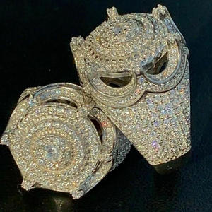 Lab Grown Diamond Owl Statement <b>Ring</b> for Men White <b>Gold</b> Luxury Hip Hop Animal Bird Designer <b>Cocktail</b> <b>Ring</b> Gift for Him - Product Image 1