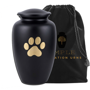 Minimal Paw Print Aluminum Pet Urn for Ashes 220 Cubic Inch Eco-Friendly Cremation <b>Memorial</b> for Dogs & <b>Cats</b> - Product Image 2