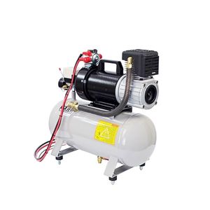 24V High Efficiency Weatherproof Long Duty Cycle DC Oil Free Professional Portable <b>Mini</b> Air <b>Compressor</b> Pump with 12 Liter tank - Product Image 1