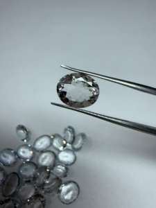 Aguamarina Natural, Corte Esmeralda Ovalado, 10x8MM, Gema Facetada |   Piedra de Aguamarina Azul Suelta para Joyería y Venta al por Mayor - Product Image 5