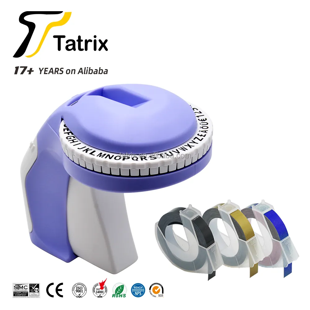 Tatrix impressoras de etiquetas 3d, etiquetas para dymo 12965 3d, impressoras de gravação manual, etiqueta diy, fita decorativa à mão