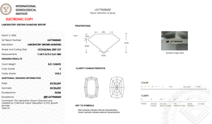 Diamante de 5.01 quilates con corte octogonal escalonado |   Esmeralda Cultivada en Laboratorio con Certificación IGI E VVS2, Estilo para Joyería - Product Image 2