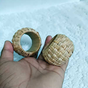 Handcrafted Handwoven <b>Rattan</b> Napkin Rings Rustic <b>Table</b> Decor for <b>Dining</b> And Parties at Cheap Price - Product Image 6