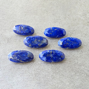 พลอยลาพิส ลาซูลีธรรมชาติทรงรีขนาดใหญ่เจียระไนแบบเหลี่ยม สำหรับทำเครื่องประดับ - Product Image 3