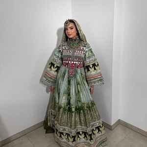 Nouveautés 2026 – Salwar Kameez Afghane Kuchi en Soie Georgette Brodé, Coupe Ajustée, Manches Longues, pour Femme, Tenue de Soirée Maxi - Product Image 5