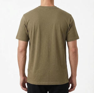 เสื้อยืดคอกลมแขนสั้นผู้ชาย ผ้าฝ้าย 100% ทรงปกติ สีพื้น ผ้าถัก สวมใส่สบายๆ ทุกวัน - Product Image 4