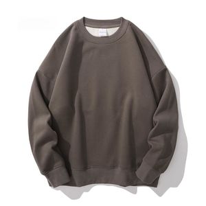 Sudadera de forro polar para hombre, cuello redondo, gruesa, holgada, suave, básica, tipo jersey, personalizada, lisa, con capucha - Product Image 1