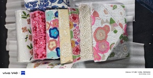Sac à main en coton perlé motif palmier en gros |   Sac de soirée tropical fait main promotionnel avec broderie personnalisée couleurs mélangées pour - Product Image 4