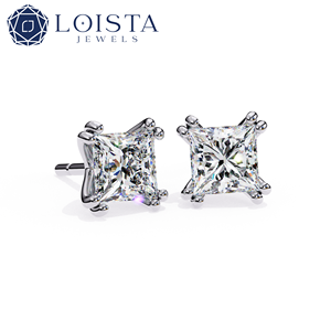 Bijoux en diamants certifiés IGI luxueux, or véritable 18 carats, diamants cultivés en laboratoire, boucles d'oreilles rondes pour femmes - Product Image 2