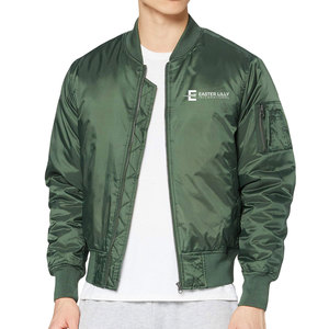 Chaquetas bomber de cuello alto con nuevo diseño para hombre, mangas largas, cremallera completa, chaquetas bomber para hombre - Product Image 1
