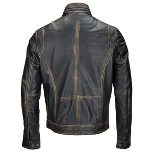 Veste en cuir décontractée et tendance pour homme, idéale pour l'hiver, avec des matériaux de qualité supérieure, service OEM personnalisé - Product Image 4